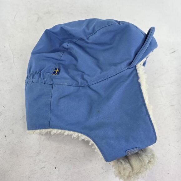 Fjallraven G-1000 Singi Field Earflap Hats Size M Blue Sherpa Winter Beanie - Picture 12 of 12
